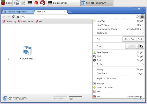 Chrome für Raspberry PI