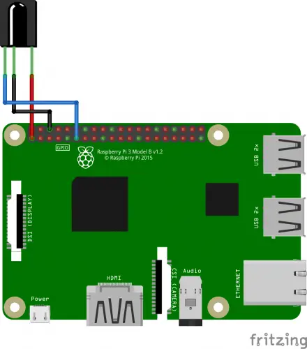raspberry pi ir remote control Steckplatine