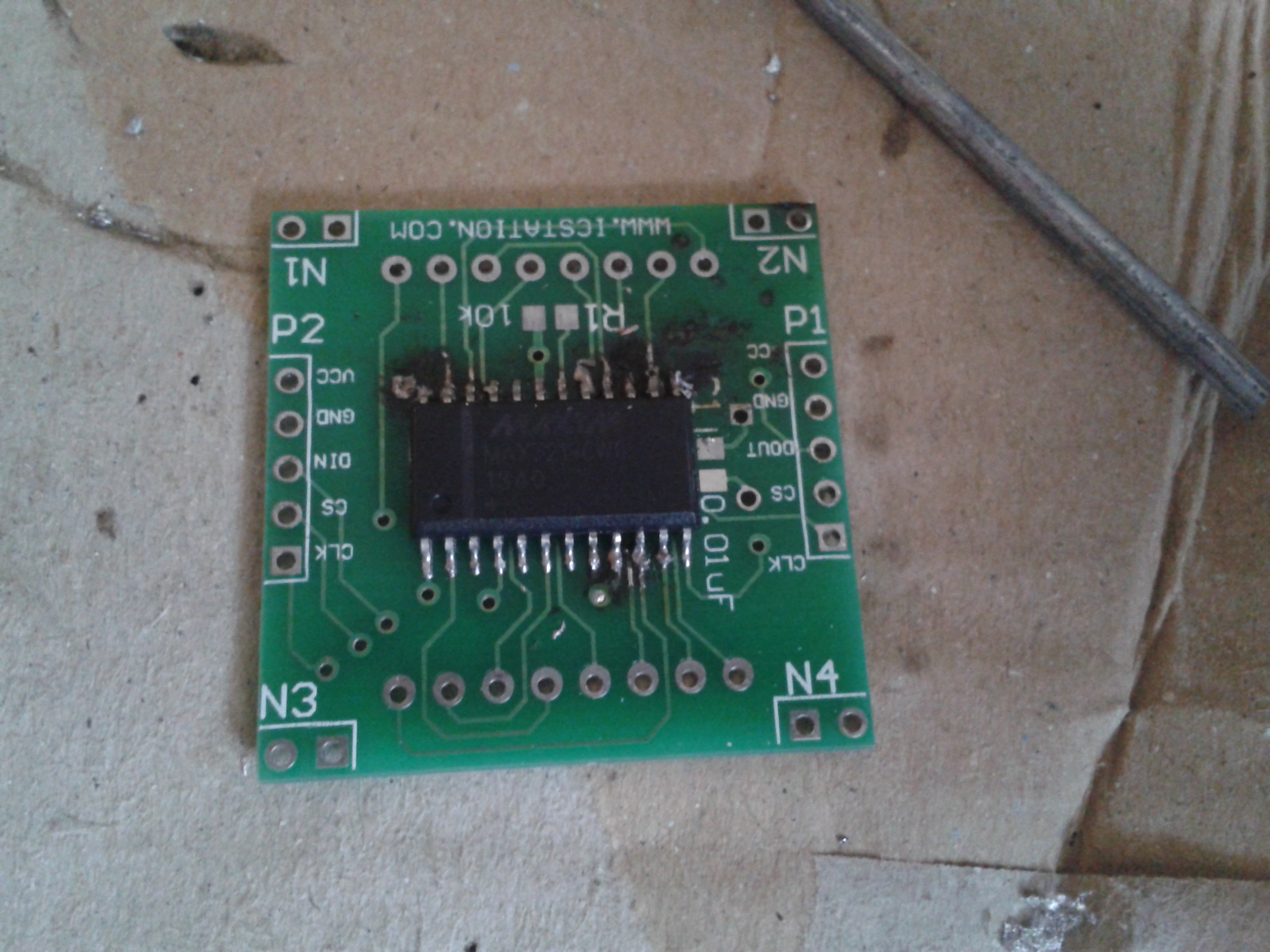 IC MAX7219 soldered