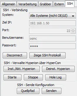 Raspberry Pi Hyperion SSH Einstellungen