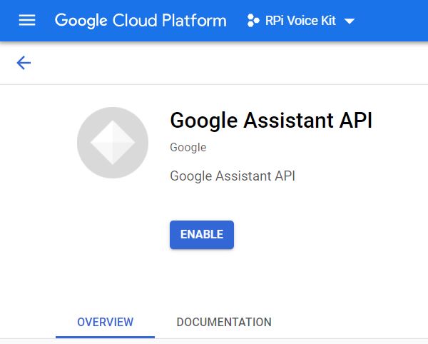 Google Cloud Platform - Google Assistant API