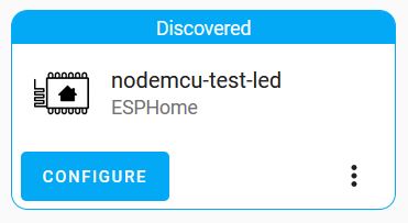 Home Assistant found new ESPHome Integration