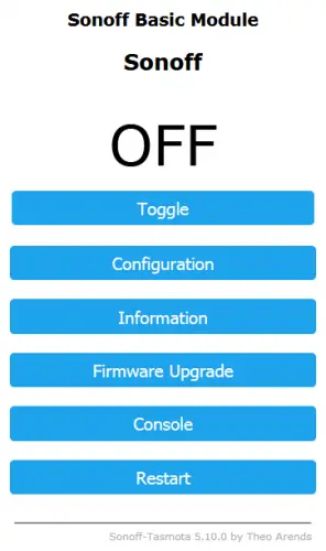 OpenHAB Sonoff S20 Custom Firmware UI