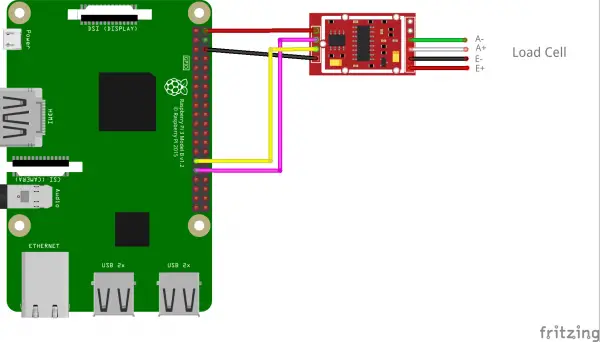 Raspberry Pi HX711 Steckplatine