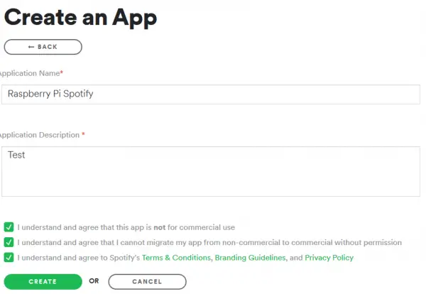 Raspberry Pi Spotify Application