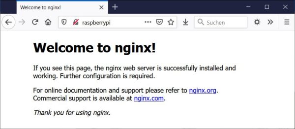 Raspberry Pi nginx server