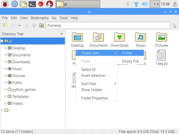 Program RaspberryPi Entry Folder File