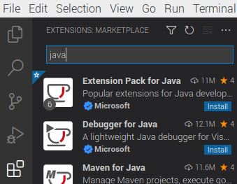 Visual Studio Code Java Extension Pack