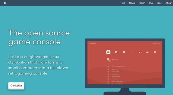 open-source game console OS - Lakka Linux
