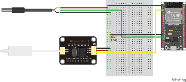 ESP32 tds sensor meter - schematic